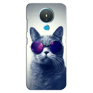 Чехол с принтом для Nokia 1.4 (AlphaPrint) Модные коты (Стильный кот)