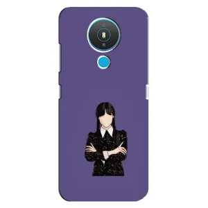 Чехлы Венсдей на Nokia 1.4 Уэнсдей (AlphaPrint) (Уэнздей в черном)
