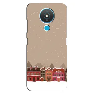 Новогодние, Праздничные Чехлы для Nokia 1.4 - 2024 год (Зимний город)
