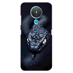Чехол с картинкой «Хищники» для Nokia 1.4 (Черная змея)