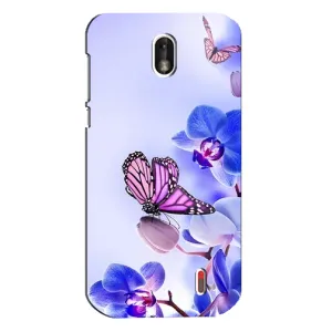 Чохли з квітами для Nokia 1 (VPrint) (Метелик на квітах)
