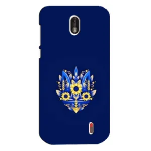 Чохли для Nokia 1 Укр. Символіка (AlphaPrint) (Квітковий Герб)