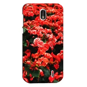 Чохли з квітами для Nokia 1 (VPrint) (Квіти червоні)