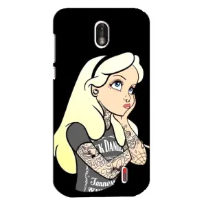 Чохол з друком для Nokia 1 - (Мода) (AlphaPrint) (Дівчина в тату)