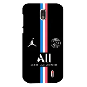 Чохли PSG для Nokia 1 (AlphaPrint) (футболка ПСЖ)