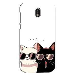 Чохол з малюнком кіт на Nokia 1 (Коти в окулярах)
