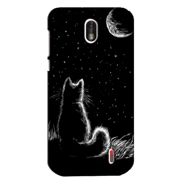 Чехол с принтом «Котик и луна» для Nokia 1