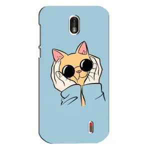 Чохол на Нокіа 1 з Котиками (VPrint) (Котик в окулярах)