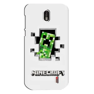 Чохол Майнкрафт на Nokia 1 (AlphaPrint) Minecraft (кріпер Майнкрафт)