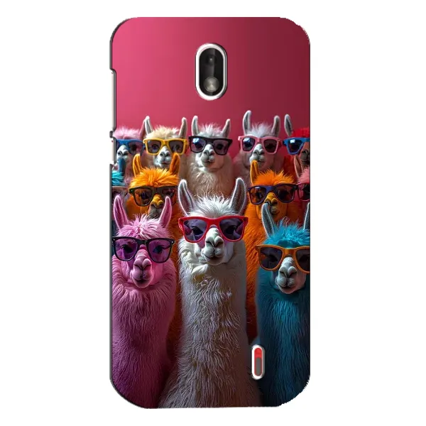 Чохол з принтом «Лами в окулярах» для Nokia 1