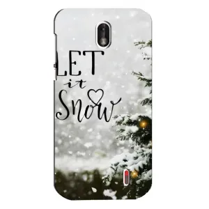 Новорічні, Святкові Чохли для Nokia 1 - 2024 год (Let it snow)