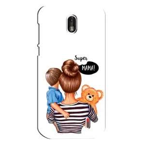 Чохол з друком для Nokia 1 - (Мама з дитинкою) (AlphaPrint) (Мама з синочком)