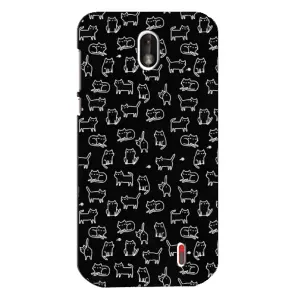 Чохол з принтом для Nokia 1 (AlphaPrint) Модні коти (Маленькі котики)