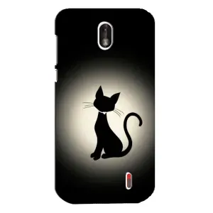 Чохол з принтом для Nokia 1 (AlphaPrint) Модні коти (Силует котика)