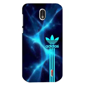Чохли Адидас для Nokia 1 (AlphaPrint) (Синій Адідас)