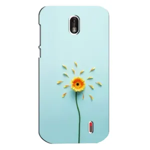 Чохли з квітами для Nokia 1 (VPrint) (Жовта квітка)