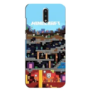 Чехол Майнкрафт на Nokia 2.3 (AlphaPrint) Minecraft (фон Minecraft)
