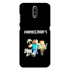 Чехол Майнкрафт на Nokia 2.3 (AlphaPrint) Minecraft (герои Minecraft)