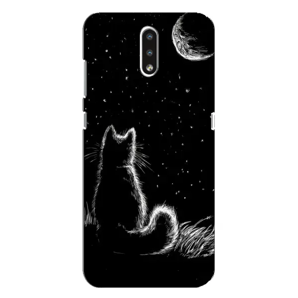 Чохол з принтом «Котик і місяць» для Nokia 2.3