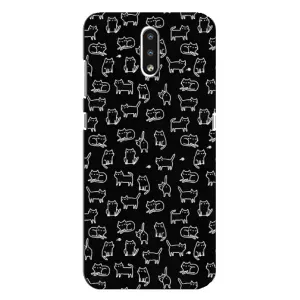 Чохол з принтом для Nokia 2.3 (AlphaPrint) Модні коти (Маленькі котики)