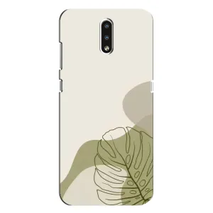 Силиконовый чехол с принтом в цветах на Nokia 2.3 (Зеленая монстера дизайн)