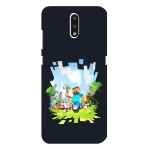 Чехол Майнкрафт на Nokia 2.3 (AlphaPrint) Minecraft (персонажи Minecraft)