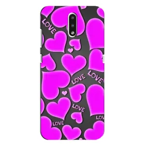 Чехлы для любимой на Нокіа 2.3 (VPrint) (Pink hearts)