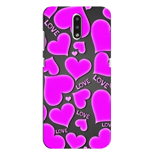 Чехол с принтом «Pink hearts» для Nokia 2.3 Чехол с принтом «Pink hearts» для Nokia 2.3