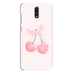 Чехол с розовым рисунком для Nokia 2.3 (Розовые вишни)