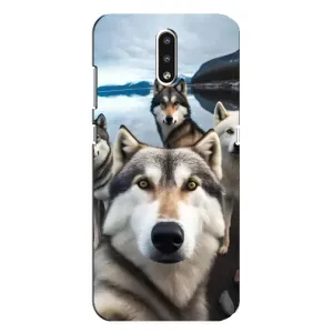 Чохол з Хаскі Nokia 2.3 - (AlphaPrint) (Селфі Хаскі)