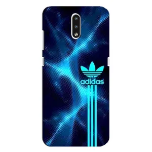 Чохли Адидас для Nokia 2.3 (AlphaPrint) (Синій Адідас)