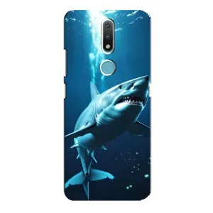 Чехол с картинкой «Хищники» для Nokia 2.4 (Акула под водой)