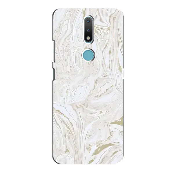 Чехол с принтом «Белый мрамор» для Nokia 2.4
