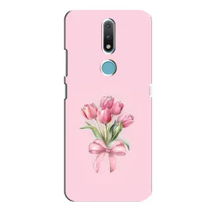 Чохол з розовим принтом для Nokia 2.4 (Букет квітів)