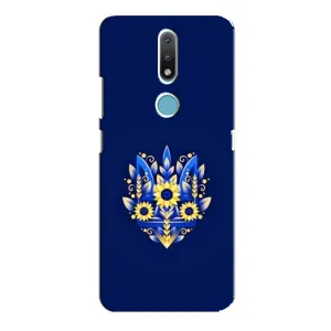 Чохли для Nokia 2.4 Укр. Символіка (AlphaPrint) (Квітковий Герб)