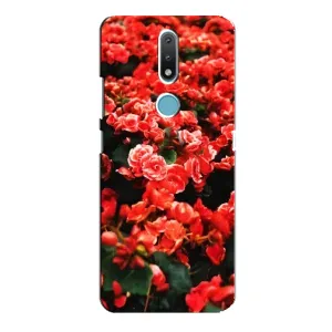 Чохли з квітами для Nokia 2.4 (VPrint) (Квіти червоні)