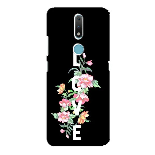 Чехол с принтом «Цветы LOVE» для Nokia 2.4 Чехол с принтом «Цветы LOVE» для Nokia 2.4
