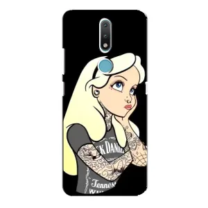 Чохол з друком для Nokia 2.4 - (Мода) (AlphaPrint) (Дівчина в тату)