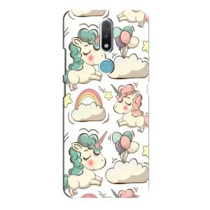 Чохол для Нокія 2.4 - (Єдинорожки - Новинки) (AlphaPrint) (Єдиноріжки)