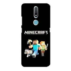 Чохол Майнкрафт на Nokia 2.4 (AlphaPrint) Minecraft (герої Minecraft)
