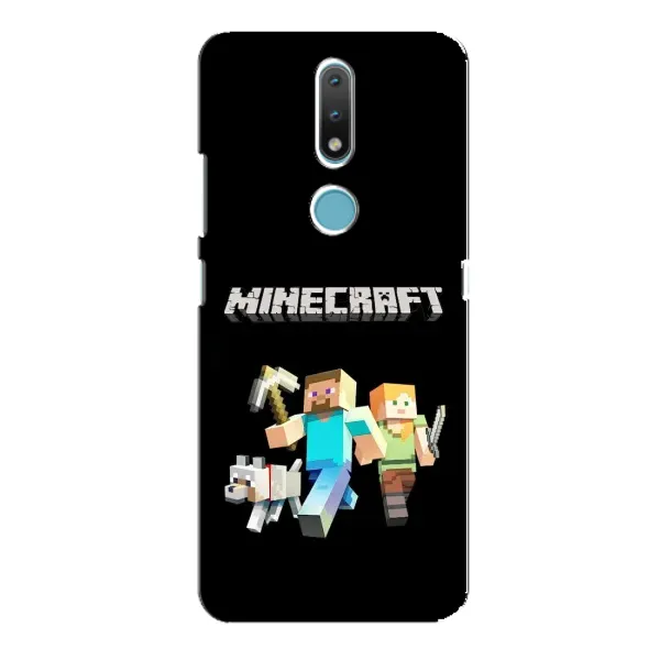 Чехол с принтом «герои Minecraft» для Nokia 2.4 Чехол с принтом «герои Minecraft» для Nokia 2.4