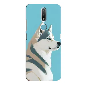 Чохол з Хаскі Nokia 2.4 - (AlphaPrint) (Хаскі арт)