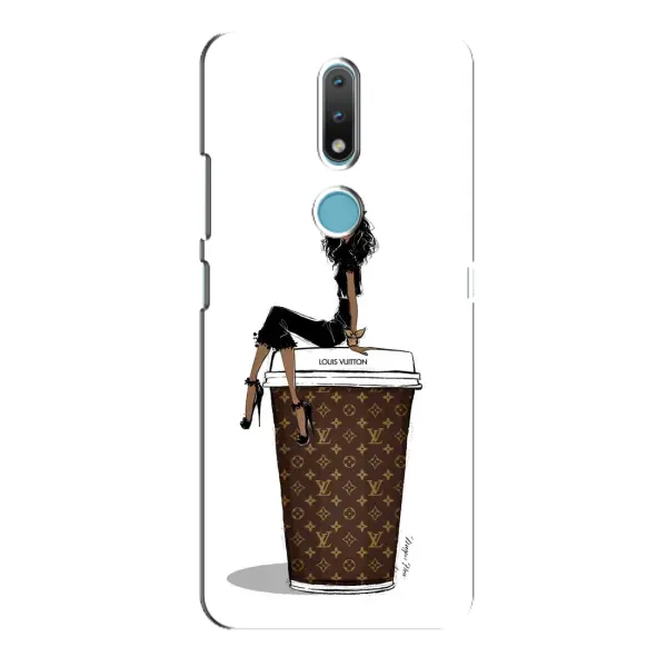 Чехол с принтом «кофе LOUIS VUITTON» для Nokia 2.4