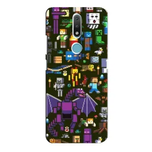 Чохол Майнкрафт на Nokia 2.4 (AlphaPrint) Minecraft (Колаж Майнкрафт)