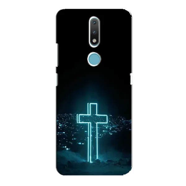 Чехол с принтом «Крест и город» для Nokia 2.4