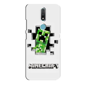 Чохол Майнкрафт на Nokia 2.4 (AlphaPrint) Minecraft (кріпер Майнкрафт)
