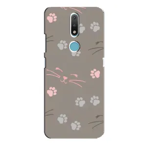 Чехол с рисунком кот на Nokia 2.4 (Лапы и усы)