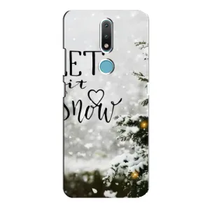 Новорічні, Святкові Чохли для Nokia 2.4 - 2024 год (Let it snow)