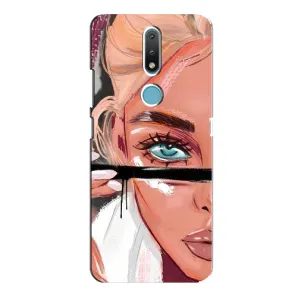 Чохол з друком для Nokia 2.4 - (Мода) (AlphaPrint) (Макіяж)