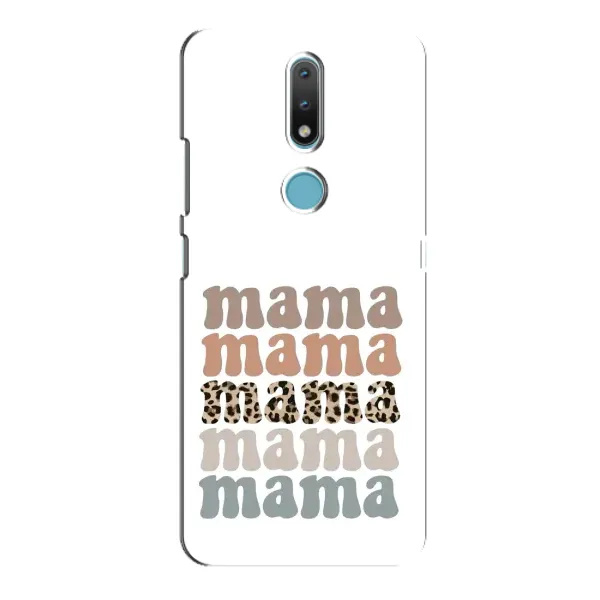 Чехол с принтом «Текстовый коллаж мама» для Nokia 2.4